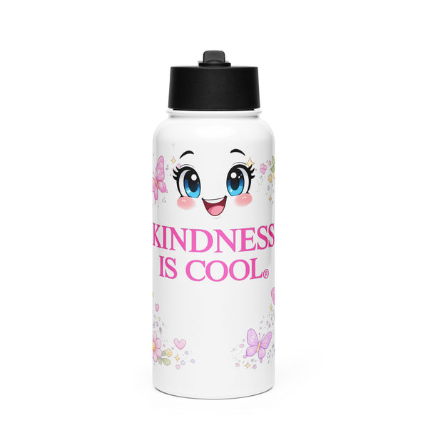 Kindness is Cool® Stainless Steel Water Bottle for Girls - Face edition