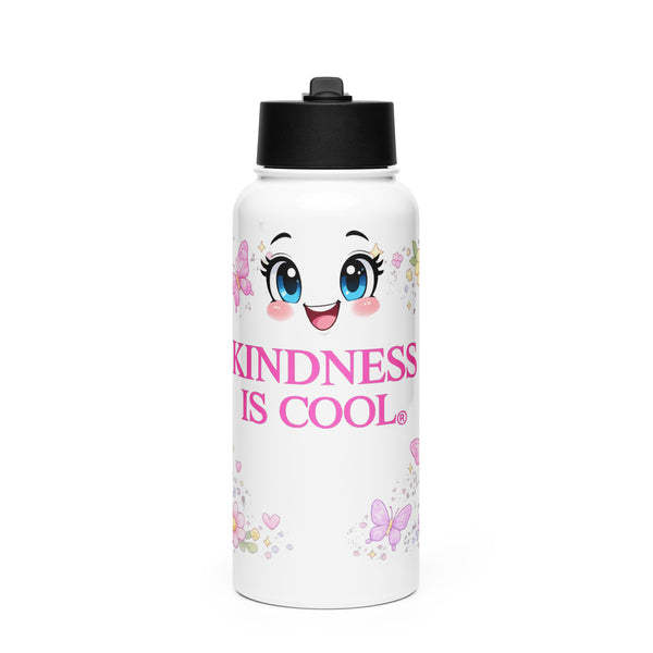 Kindness is Cool® Stainless Steel Water Bottle for Girls - Face edition 32 oz